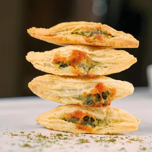 Spinach with Mozzarella and Feta cheese Puff Pastry