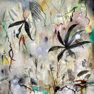 Deedra Ludwig "Field Walk" oil on panel