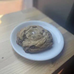 Cookie with salt on top.