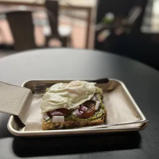 Avocado toast with egg