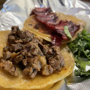 Steak and Trompo Tacos