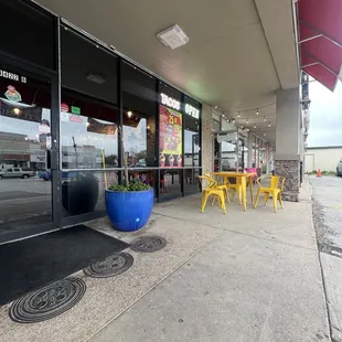Outdoor patio seating