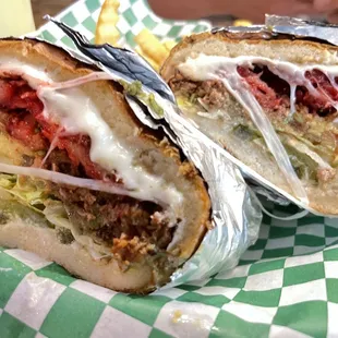 a sandwich wrapped in foil