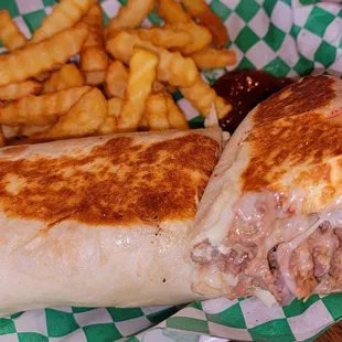 Carne Asada burrito(no tomatoes &amp; lettuce)combo