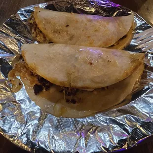 Two Chorizo Breakfast Tacos