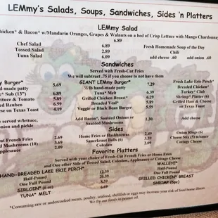 Lunch Menu