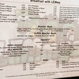 Breakfast Menu