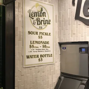 a sign for lemonade