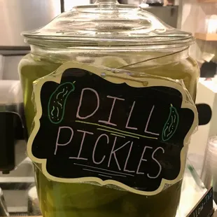 a jar of pickles
