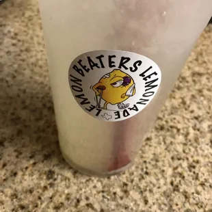 Large cup bearing their logo.