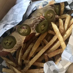 Nacho corn dog meal