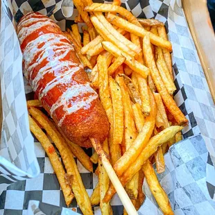 Buffalo corndog