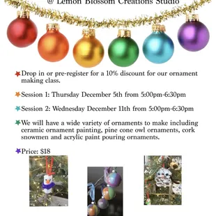 Ornament Making Workshop