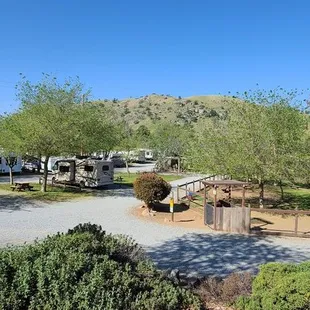Lemon Cove RV area, dog run to the lower right.