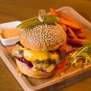 Hamburger with beef
