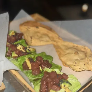 a plate of food on a table
