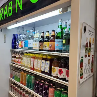 a grocery store filled with drinks