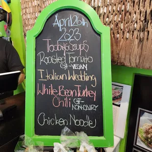 Soup Menu