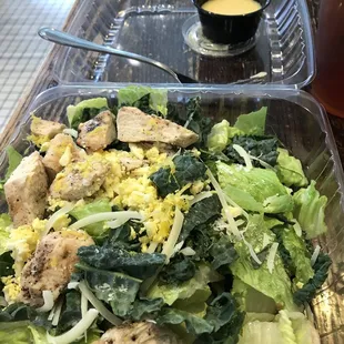 Kale Chicken Caesar Salad
