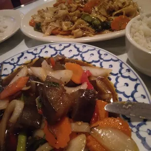 Spicy eggplant &amp; paht see ew