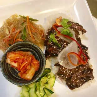 Korean beef and yummy banchan