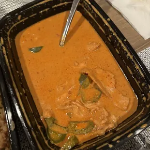 Panang peanut curry (takeout)