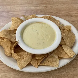 Queso cheese chips