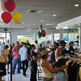 Grand opening! So many smiling faces and friends enjoying one another.