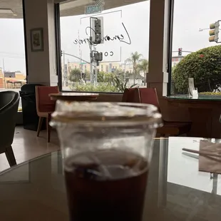 Enjoying this delicious cold brew