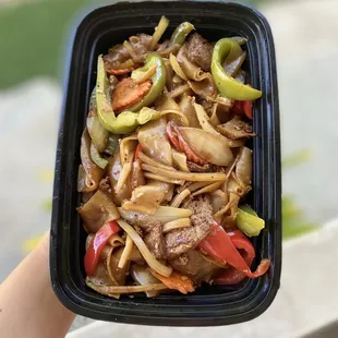 36. Drunken Noodles with mock duck