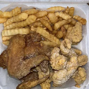 Catfish nuggets and wings