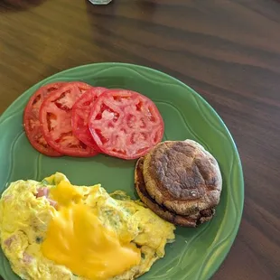 Beautiful Western Omelette. Asked for a 2 egg omelette and there it is