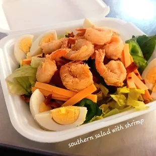shrimp salad with hard boiled eggs