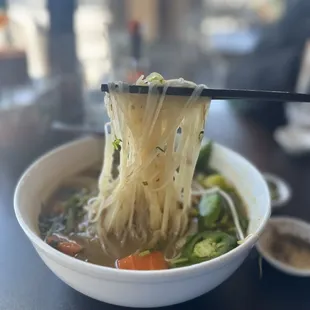 bo kho with rice noodles