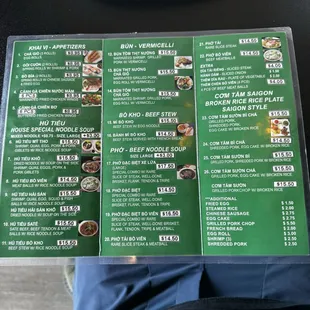 soups and chowder, menu