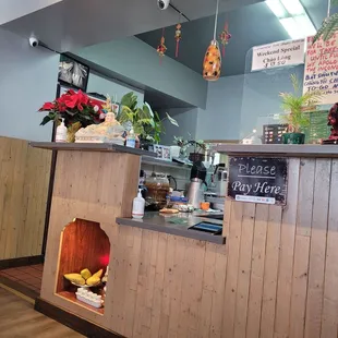 Order counter/cashier. They take credit cards.