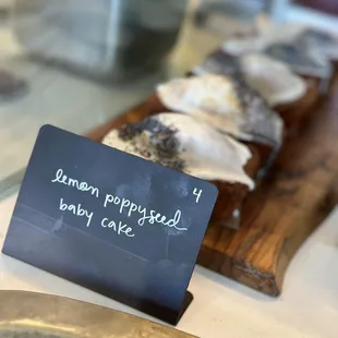 a display of baked goods