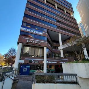 The building that Lemon Slice Cafe is located in. On the bottom floor to the center right.