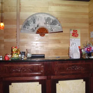 Front desk at entry.