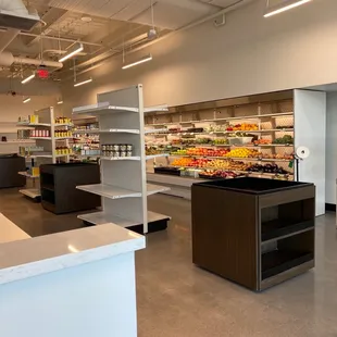 The market side of the cafe.