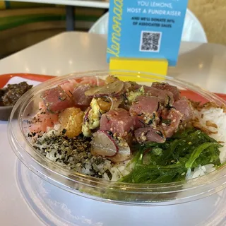 Ahi Tuna Avocado Poke Bowl