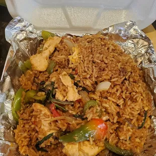 Chicken basil fried rice