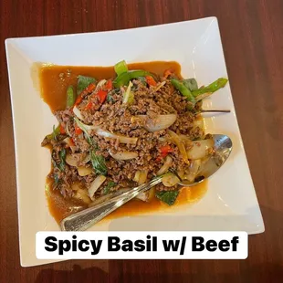 spicy basil beef
