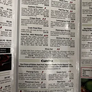 a menu for a restaurant