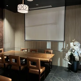Presentation screen in Private room