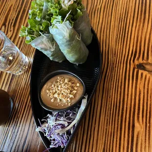 Spring Rolls w peanut sauce