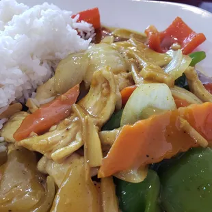 Chicken curry lunch portion- not spicey