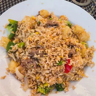 Pineapple Fried Rice with Beef