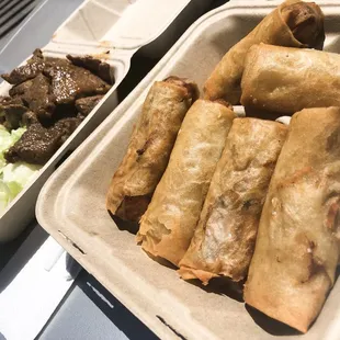 Giant spring rolls