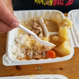 Watery sweet barely there curry.